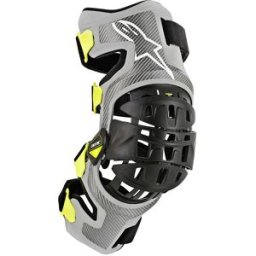 Genouillères BIONIC-7 ALPINESTARS Argent/Jaune fluo male
