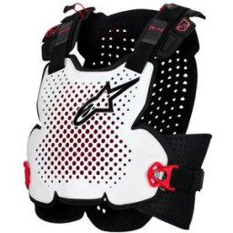 Protection parre pierre A-4 PLASMA ALPINESTARS noir/blanc/rouge