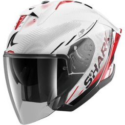 Casque SKWAL JET CUP SPEED-TECH SHARK blanc rouge noir