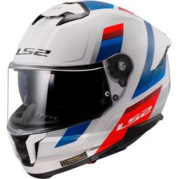 Casque FF808 STREAM II VINTAGE LS2 blanc/bleu/rouge
