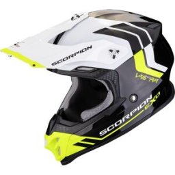 Casque VX-16 EVO AIR FUSION SCORPION noir/blanc/jaune fluo