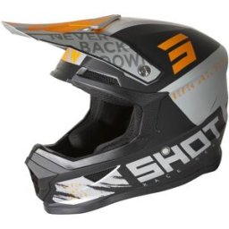 Casque cross FURIOUS DRAW SHOT Orange/Gris mat male