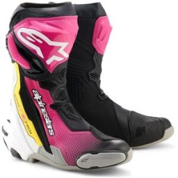 Bottes racing SUPERTECH R ALPINESTARS rose/noir/blanc/jaune male
