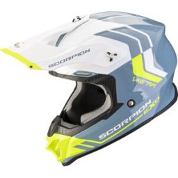 Casque VX-16 EVO AIR FUSION SCORPION bleu/blanc/jaune fluo