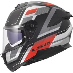Casque FF808 STREAM II VINTAGE LS2 Matt Black Grey Red