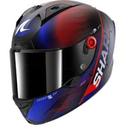 Casque AERON SPEED-TECH Mat SHARK Carbon Blue Red