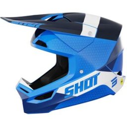 Casque cross RACE RIDGE SHOT bleu brillant