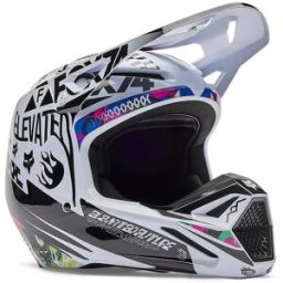 Casque cross V1 IMAGE COSMO FOX noir/blanc/multicolore