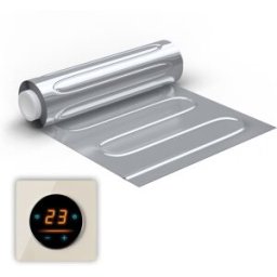 Natte chauffante WARMON ALU 150 W/m² avec Thermostat OKE-25 Touch WIFI et cadre Garda beige - 2,5 m²