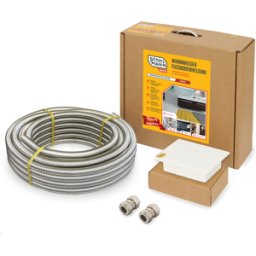 WARMON Stahlmann WHS10 - Chauffage au sol par eau 10 m², tube inox ondulé, raccords et régulation intégrés