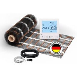 WARMON Natte chauffage au sol électrique CLASSIC LIGHT 100 W/m² avec Thermostat digital TS50 blanc - 6 m²