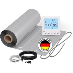 WARMON Natte plancher chauffant électrique ALU 150 W/m² avec Thermostat digital TS50 blanc - 5 m²