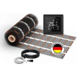 Natte chauffante WARMON CLASSIC 150 W/m² avec Thermostat S 100 Intelligent WiFi Touch noir - 1 m²