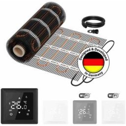 Chauffage mural électrique WARMON CLASSIC LIGHT 100 W/m² avec Thermostat TS 100 Touch noir - 7 m²