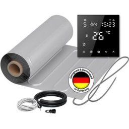 Natte chauffante WARMON ALU 150 W/m² avec Thermostat TS 300 Smart WiFi noir - 3 m²