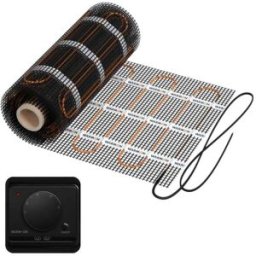 Natte chauffante WARMON CLASSIC LIGHT 100 W/m² avec Thermostat AC3082H analogique, noir - 3 m²