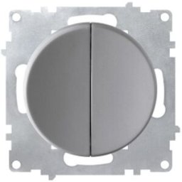 ONEKEYELECTRO Interrupteur double, 1 voie-"Gris