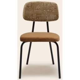 MADURA Chaise Ysabeau Klark écru et moutarde doré - JAUNE 44x51xH79 cm