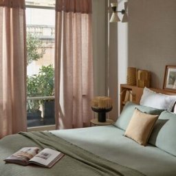 MADURA Rideau Panneau Leolino Rose des sables - ROSE 145x290 cm