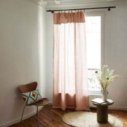 MADURA Rideau Panneau Lou Pêche rosé - ROSE 145x280 cm