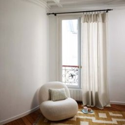 MADURA Rideau Panneau Lou Ficelle - BEIGE 145x280 cm