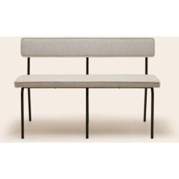 MADURA Banc Ysabeau Cosmic écru grisé chiné - ECRU 160x51xH79 cm