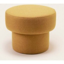 MADURA Pouf Poppie Marcelo ocre jaune - JAUNE Ø35xØ45xH36 cm