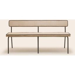MADURA Banc Ysabeau Dalila beige chic passepoil - BEIGE 120x51xH79 cm