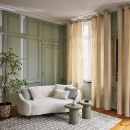 MADURA Rideau À Oeillets Aubin Sable - BEIGE 140x350 cm