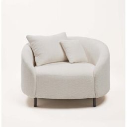 MADURA Fauteuil Julika Sym écru bouclé - ECRU 103x88xH70 cm