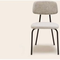 MADURA Chaise Ysabeau Klark ivoire et taupe - ECRU 44x51xH79 cm