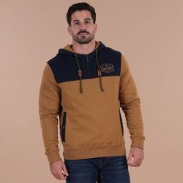 Sweat capuche Ruckfield Selected Rugby beige