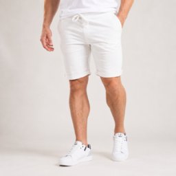 Bermuda en lin Ruckfield blanc