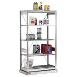 Rayonnage pour petits récipients avec tablettes grillagées Bito L1008xH2000xP524 mm, tablette annexe galvanisée (53092)