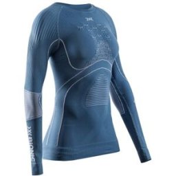 XBIONIC T-shirt ski X-BIONIC ENERGY ACCUMULATOR LIGHT SHIRT LS (MINERAL BLUE/ARCTIC WHITE) Femme S