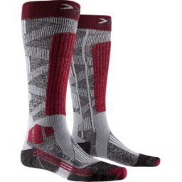 XSOCKS Chaussettes ski X-Socks Rider Silver 4.0 (stone grey mlange/plum) femme 41-42