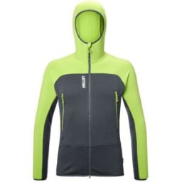 Polaire MILLET FUSION GRID HOODIE M (MACAW GREEN/TARMAC) Homme S