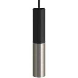 Creative Cables Spot Tub-e14 Double Tube Métallique. Avec Double Anneau De Support De Lampe Black / Satin Titanium One Size