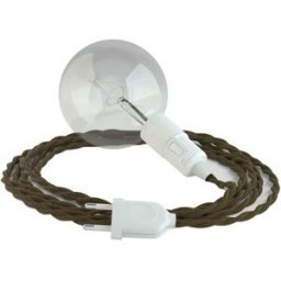 Creative Cables Suspension Luminaire Tc13 5 M Brown / White EU Plug
