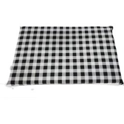 Bamboo Pets Lit Pour Chien Vichy Zippered Black / White 90 x 65 x 9 cm