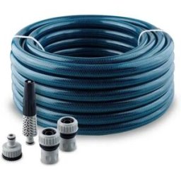 Akhuo Kit De Tuyau D´arrosage Anti-torsion Ats 5/8´´ 25 M Blue / Black One Size