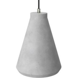Creative Cables Suspension Luminaire Textile Funnel 1.2 M Clear Cement One Size