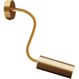 Creative Cables Lampe Flex 30 Fermaluce Avec Mini Rosace Avec Interrupteur Et Spot Avec Abat-jour Tub-e14 Sans Ampoule Satin Brass One Size
