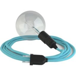 Creative Cables Suspension Luminaire Rm17 3 M Light Blue / Black One Size