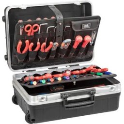 Gt Line Mallette à Outils Revo21 Avec Roues Et Poches élastiques Black One Size