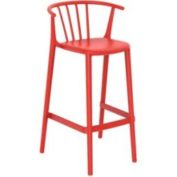 Resol Tabouret Haut Woody Red One Size