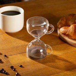 Kikkerland Horloge Coffee Break Sand Timer-5 X 3.5 X 2.75 Coffee / Brown One Size