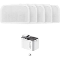 Petkit Unité De Filtre De Remplacement Sans Fil Rectangulaire Pour Pompe à Eau Eversweet Max 5 Unités White One Size