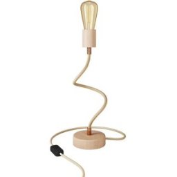 Creative Cables Lampe De Table Articulée En Bois Avec Lumière Diffuse-table Flexible En Bois Avec Prise-avec Bulb Anglais Neutral One Size