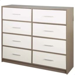 Max Home Commode Wooden 8 Tiroirs White One Size